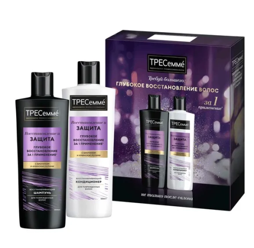 ТРЕСЕММЕ набор подарочный: шампунь восстановливающий 230мл, кондиционер восстановливающий 230мл